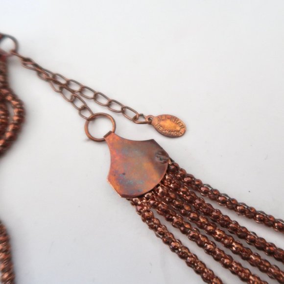 ALI KHAN rose gold woven chain necklace - Picture 4 of 4